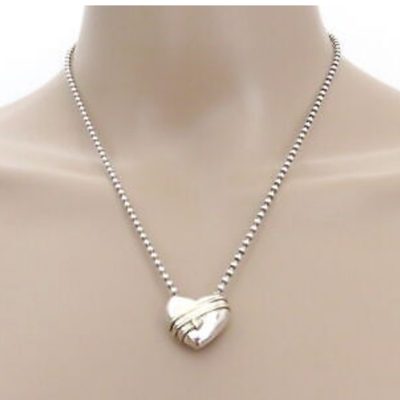 RARE! Tiffany's 925 Sterling Silver Heart ❤️ 16 inches - Picture 5 of 5